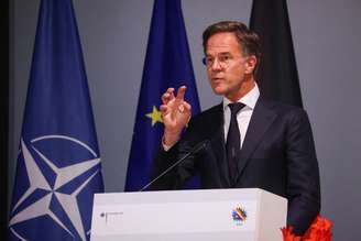 Secretário-geral da Otan, Mark Rutte, discursa em uma conferência de embaixadores em Berlim
10 de setembro de 2026 REUTERS/Christian Mang