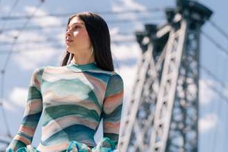 Desfile PatBo em Nova York, com a estampa Wave Maré 