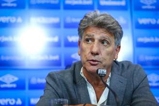 Renato Gaúcho em entrevista coletiva pelo Grêmio (FOTO: LUCAS UEBEL/GRÊMIO FBPA)
