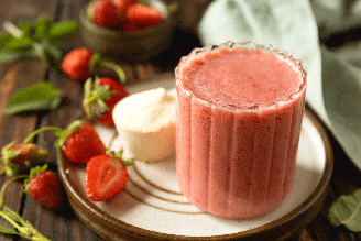 Vitamina proteica de morango