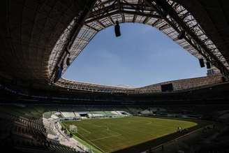 Novo gramado sintético do Estádio do Palmeiras.