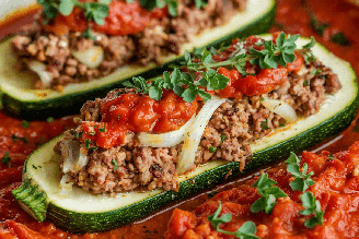 A abobrinha recheada com carne moída é a opção perfeita para variar o cardápio com praticidade e sabor