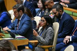 Delcy Rodríguez participou da Assembleia Geral da ONU em Nova York onde Donald Trump discursou na terça-feira