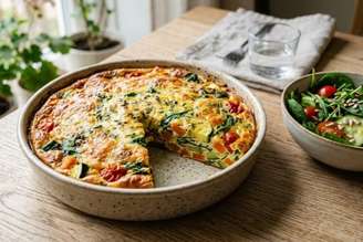 Quiche de legumes sem massa.