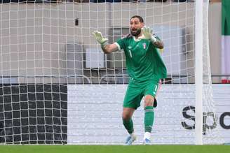 Gianluigi Donnarumma, da Itália, durante amistoso contra Luxemburgo. 