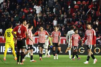 Estudiantes em jogo contra o Corinthians, pela Libertadores 