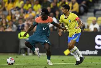 Marquinhos durante o jogo contra a Austrália 