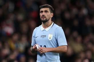 Giorgian De Arrascaeta durante partida do Uruguai 