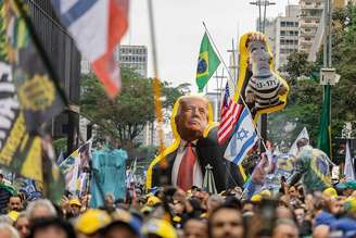 Manifestação na av. Paulista em favor de Flávio Bolsonaro, em 7 de setembro.