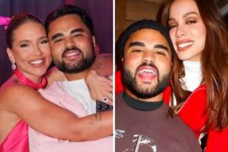 Lucas Guedez com Virginia Fonseca; Lucas Guedez com Anitta