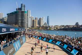 Chegada da Maratona de Sydney 2026 (Foto: TCS Sydney Marathon)
