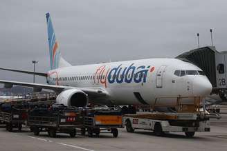 Avião Flydubai na Turquia em 10 de fevereiro de 2026
