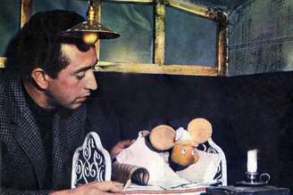 Peppino Mazzullo com Topo Gigio em 1961