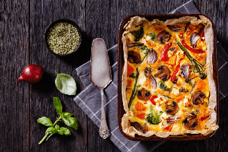 Omelete de forno com legumes