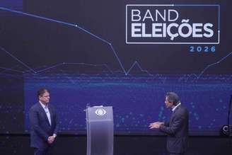 O governador Tarcísio de Freitas (Republicanos) e o ex-ministro da Fazenda Fernando Haddad (PT)