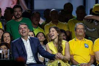 Flávio Bolsonaro e Valdemar Costa Neto