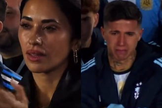 Comparação entre reações de Antonella e Enzo Fernández em despedida de Messi viraliza; veja o momento