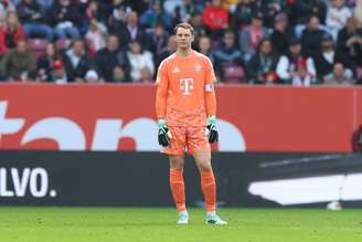 Manuel Neuer durante jogo entre Augsburg e Bayern de Munique, pela Bundesliga 2026/27 