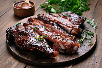Costela de porco assada no forno