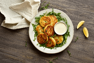 Bolinho de batata com peixe