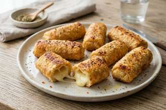 Enroladinho de queijo na airfryer.