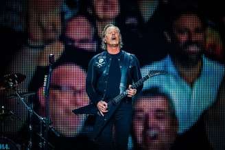 James Hetfield com o Metallica em Amsterdam, 2019