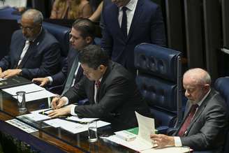 Plenário do Senado Federal durante sessão solene destinada à promulgação da que acaba com a escala de trabalho 6x1 