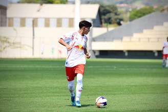 Tiago Miguel Salvador, jogador do time sub-17 do Red Bull Bragantino. (Foto de Bruno Sousa/Red Bull Bragantino)