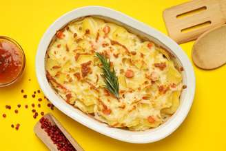 batata gratinada no forno.