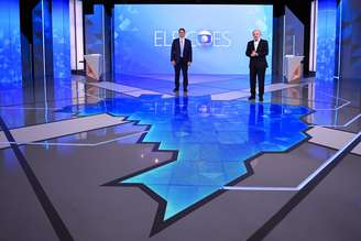 Flávio Bolsonaro e Lula no debate da Globo