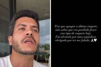 Arthur Aguiar se assusta após cometer crime eleitoral e ser alertado por fã