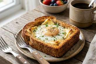 pão com ovo na airfryer.