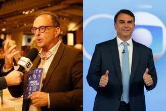 Octávio Guedes não poupou palavras para criticar Flávio Bolsonaro (Imagem: Reprodução / Fernando Frazão - Agência Brasil / Montagem - RD1)