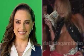 Silvia Abravanel posa para foto sorrindo | Virginia dança com dólares na cintura