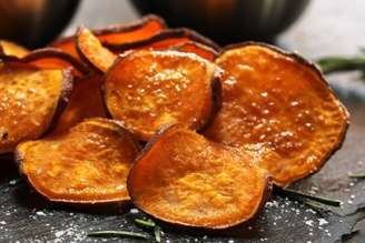chips de batata doce.