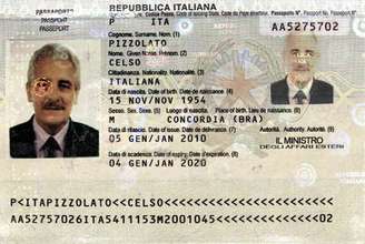 Pizzolato estava usando o passaporte do irmão, já falecido