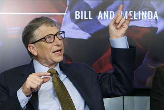 Bill Gates durante evento em Bruxelas. 22/01/2015.