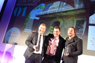 Irmãos Josep, Joan e Jordi recebem prêmio dos 50 Melhores Restaurantes do Mundo