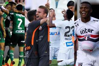 Palmeiras, Corinthians, Santos e São Paulo estão na semi: clássicos da primeira fase vão se repetir