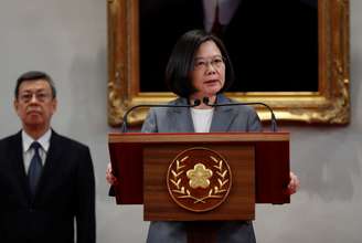 President de Taiwan, Tsai Ing-wen, faz pronunciamento após El Salvador encerrar laços diplomáticos com Taiwan 21/08/2018 REUTERS/Stringer