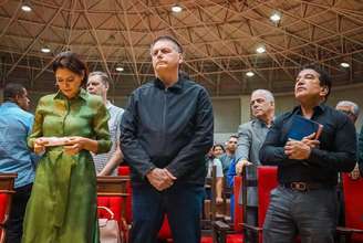 Michelle Bolsonaro Jair Bolsonaro culto Magno Malta igreja catedral da bênção ICB Taguatinga 07/09/2023