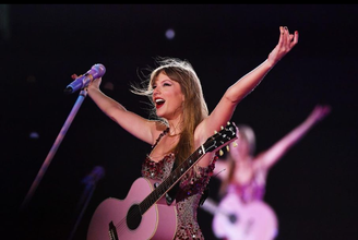 A cantora norte-americana Taylor Swift durante show da Eras Tour