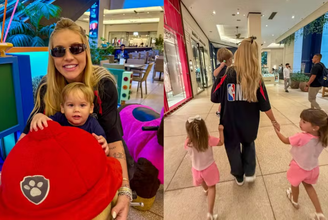 Virginia Fonseca curtiu a tarde com os filhos