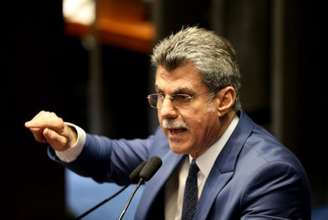 Romero Jucá em sessão em 2017.