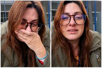 A professora Michele Ramos, em vídeo que gravou após o episódio