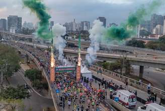 A largada acontece novamente na Ponte Estaiada, um dos cartões-postais de São Paulo (Foto: Iguana Sports)