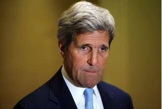 <p>Secretário de Estado dos EUA, John Kerry, durante coletiva de imprensa no Cairo, em 25 de julho</p>