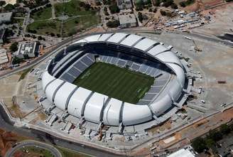 Visão aérea da Arena das Dunas, em Natal 22/01/2014 REUTERS/Sergio Moraes