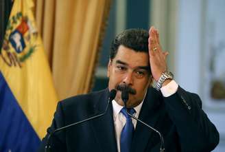 Presidente da Venezuela, Nicolás Maduro durante conferência em Caracas