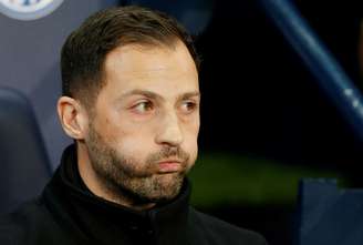 Domenico Tedesco antes da derrota do Schalke 04 para o Manchester City